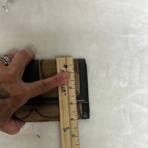 Coach Brown and Black Signature Wallet - Picture 11 of 11